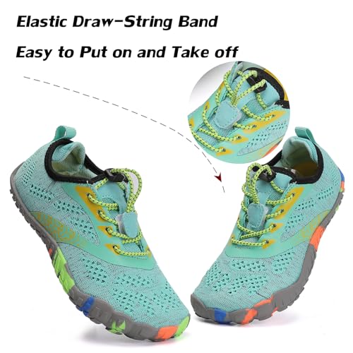 Dimaiglobal Kids Barefoot Shoes Boys Trail Running Shoes Girls Running Shoes Sneakers Athletic Tennis Shoes Turquoise Big Kid 3Us thumb #5