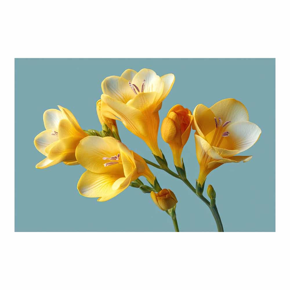 ZAMAEIU Landscape Wall Art Curled-petal branch Modern Canvas Print On Artwork, Suitable for living room, bedroom, for Kids Room Decoretc.(yellow)-30x50cm Unframed