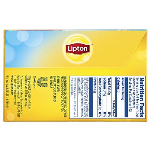 Lipton Family-Sized Black Iced Tea Bags, Decaffeinated, Unsweetened 48 Count (Pack Of 6) #TOP7