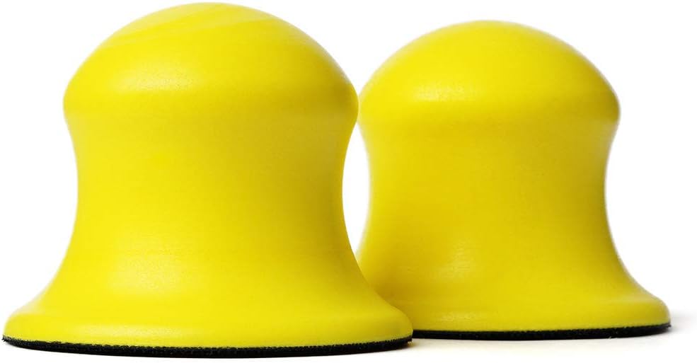 2-PCS Round Hand Sanding Block for 4" Hook and Loop Random Orbital Sander