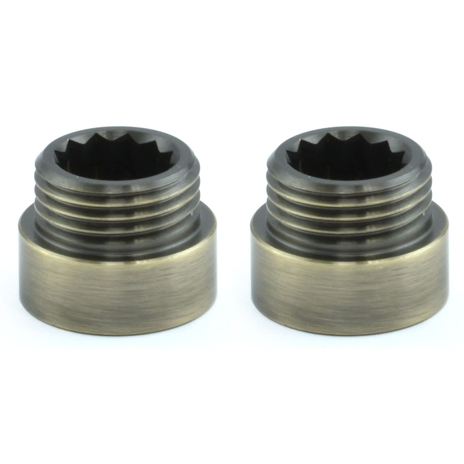 Hot Flow | 10mm Rigid Radiator Valve Extensions 1/2 inch BSP (Antique Brass) (Pair)