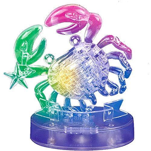 Graces Dawn Crystal Twelve Constellations Deluxe 3D Puzzle Colorful Crystal Decoration (Cancer)