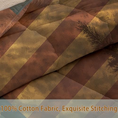 Edredón doble de 200x200 cm lavable con fundas de almohada de algodón rústico 4