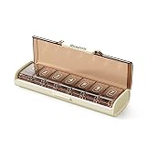 Hixmivris (7-Day) Detachable Pill Organizer,Medium Planner,Brown, BPA-Free