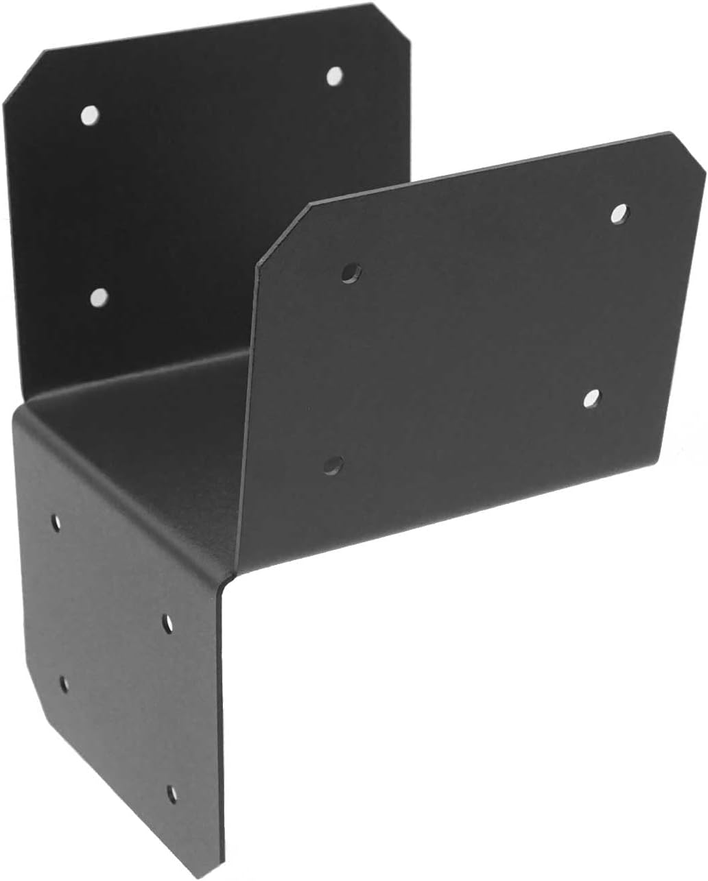 4-Pack Black U-Shaped Metal Joist Brackets for 4" (Actual 3.5"), Ideal for Tie, Connect, and Secure Joists to Beams or Walls, Heavy-Duty Support