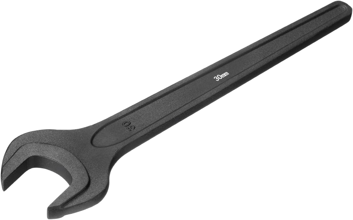 HARFINGTON Single Open Ended Spanner Wrench, 30mm, Thicken CR-V Steel Open End Wrench Tool for for Automotive Repair and Furniture Assembly, Black