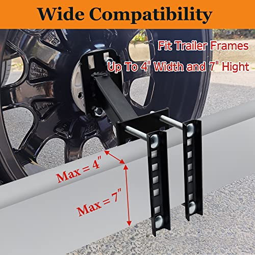 Gytycatah Spare Tire Mount Bracket For Trailer, Trailer Spare Tire Carrier, Fits Most 4 & 5 & 6 Lugs Wheels On 4", 4.5", 4.75", 5" And 5.5" Bolt Patterns, Maximum Load 120 Lbs #TOP4
