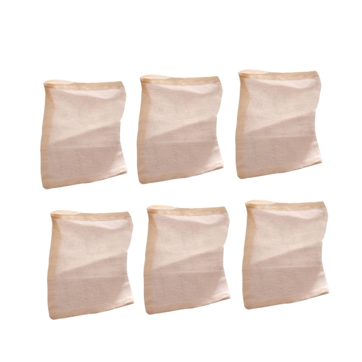 BESTonZON 2piezas Bolsas De Filtrado Reutilizables De Algodón Para Sopa Medicina y Té Cuerda Para Evitar Filtraciones