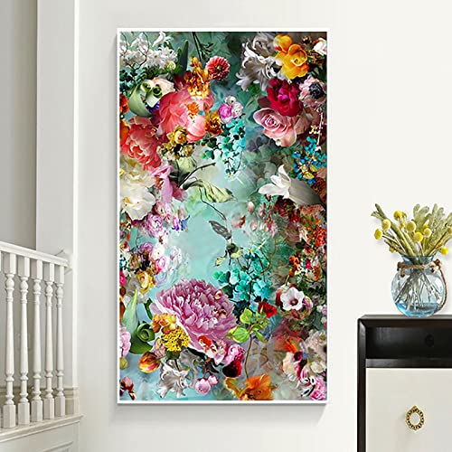 Kit diamond painting complet fleurs colorées 5D Instarry, une idée cadeau créative - 2