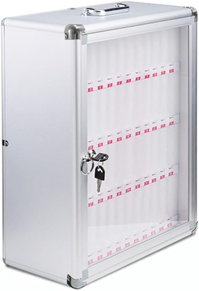 Wall-Mounted Cell Phone Storage Locker Cabinet - 12-60 Slots, Aluminum Alloy Mobile Phone Organizer with Door Locks & Keys for Office, Classroom & Gym - Secure Pocket Storage Box (24)