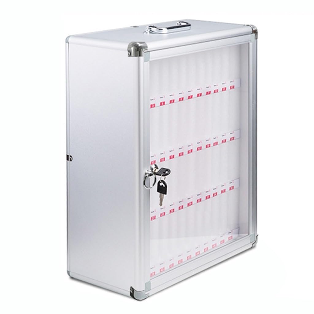 Scatola Porta cellulari da Parete in Lega di Alluminio con Serratura - 24 Scomparti, Design Rinforzato per organizzare la scrivania - Ideale per uffici e scuole