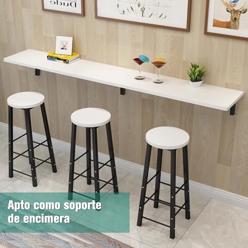 MLOQI 4 Piezas Escuadras para Estanterias, Soportes para Estantes, Escuadras Metalicas de L, Soportes de Pared para Lavabo con Tornillos Capacidad de Carga 50 kg (Negro 30 cm) - imagen 4