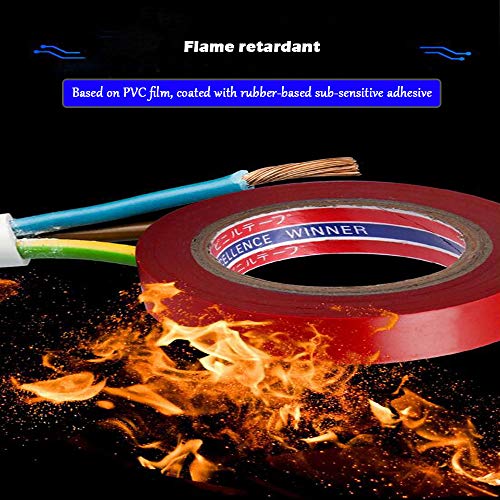 Image of Color Wear-Resistant Lead-Free Electrical Insulation Electrical Tape PVC Fame Retardant Strong Electrical Tape 11 Meters