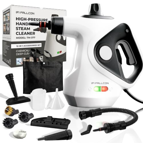 Vaporeta Limpieza Hogar 1050W – Vaporeta de Mano Potente Modelo MEJORADO 2026 con 12 Accesorios y Bolsa | Limpiador a Vapor Alta Presión 135°C sin Químicos para Cocina, Baño, Juntas y Ventanas