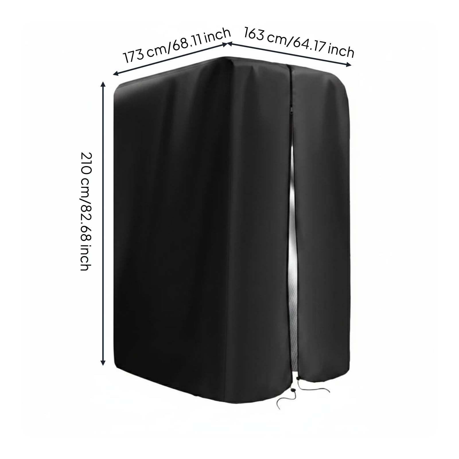 Copertura Protettiva Impermeabile Vinile Custodia Copertura Aderente Attrezzatura Fitness per Casa , Nero , L-64 68 82.5ins 163 173 210cm