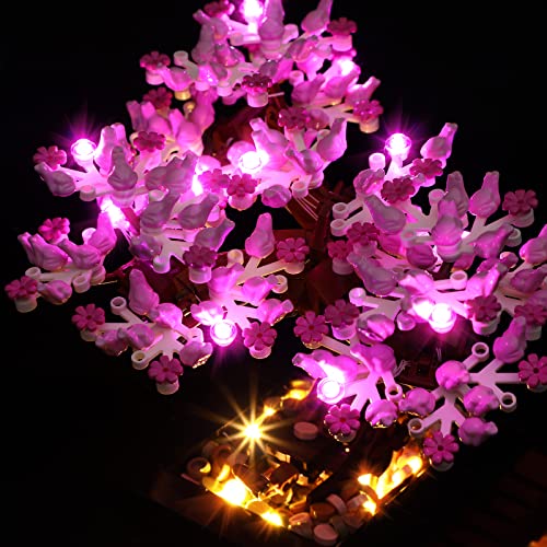 YEABRICKS LED Licht für Lego-10281 Creator Expert Bonsai Tree(Pink) Bausteine Modell (Lego Set Nicht enthalten) – Bild 5