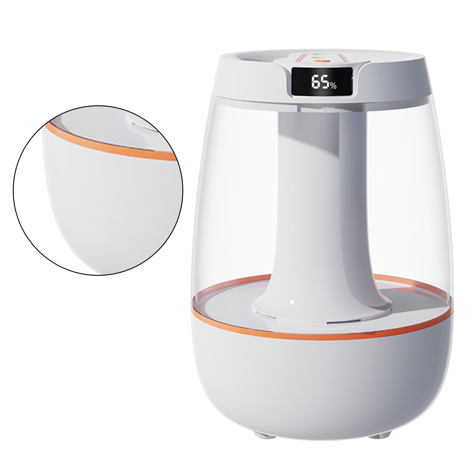 Umidificatore portatile USB 2 ugelli 3L grande capacità con display digitale di umidità per le operazioni della camera da letto