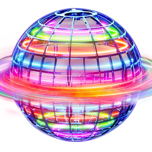 Ivtivfu Flying Orb Ball (Blue, 2025 Upgraded) with Dazzling Lights, Magic Hover Spinner, Cool...