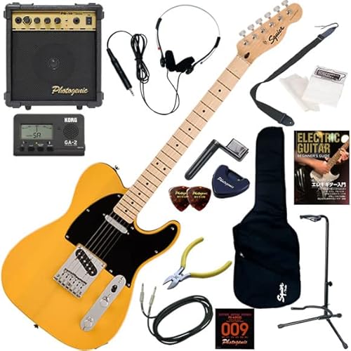 �y�Z�b�g�i�zSquier �G���L�M�^�[���S�ғ��� 10w�A���v���������X�^���_�[�h15�_�Z�b�g Sonic Telecaster/BTB�i�o�^�[�X�R�b�`�u�����h�j