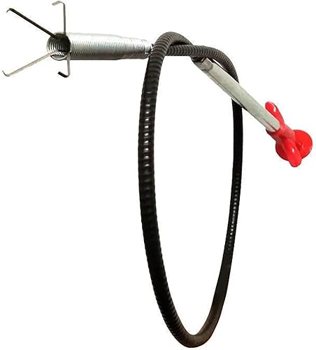 Herramienta de recogida de 79 pulgadas con 4 garras de resorte, limpiador de gancho de dragado de tubería retráctil, removedor de obstrucciones de