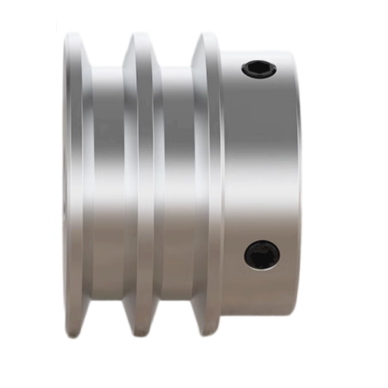 CHANCS Poulie à double gorge en alliage d'aluminium pour courroie trapézoïdale 40mm OD 19mm) Poulie à alésage fixe pour machine de forage d'arbre de moteur 6mm(1/4")