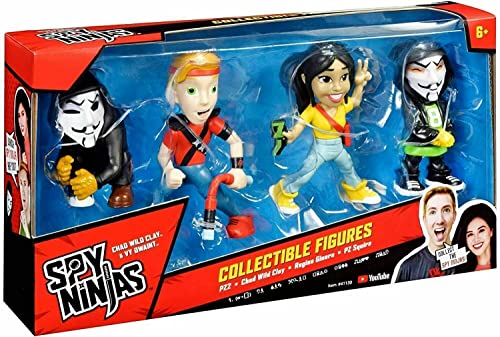 SPY NINJAS 4-FIGURE PACK for ages 6+(PZ2/CHAD/REGINA/PZ SQUIRE) (41130CO) Medium