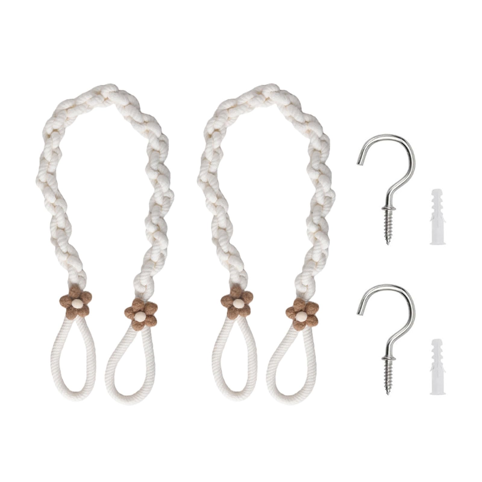 Curtain Tiebacks 2pcs, Tiebacks Buckles Holdbacks Hooks for Home Outdoor Bedroom Decorative Holders Drapery Holdback Holder