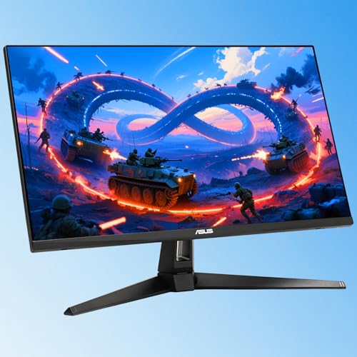 Image of ASUS TUF Gaming 27 inch 2K HDR Monitor - QHD (2560 x 1440), 180Hz, 1ms, Fast IPS, 130% sRGB, ELMB, Speakers, Freesync Premium, G-SYNC Compatible, DisplayPort & 2 x HDMI, Tilt /Swivel, VESA, Black