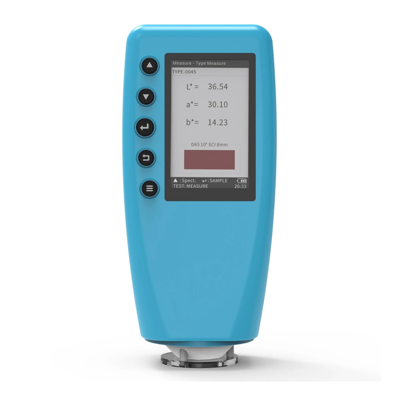 Tragbares Kolorimeter, Farbanalysator, digital, präzises Labor-Farbmessgerät, Tester, Farbdifferenzmessgerät, TFT-Farbdisplay, 8 mm Kaliber