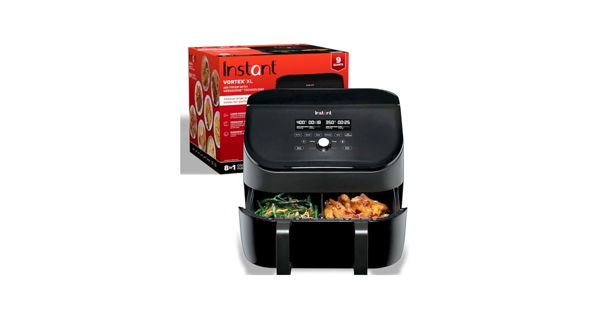 【美品】Instant Vortex Pro BB 9 in 1 Instant Pot Vortex Plus Pro Air Fryer, 10 Quart 9-in-1