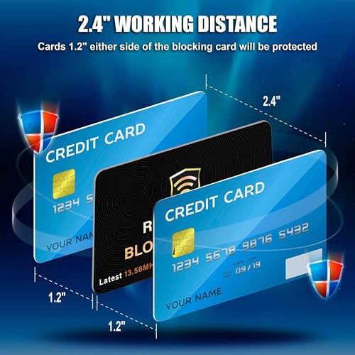 Image of SaiTech IT RFID Blocking Card, One Card Protects Entire Wallet Purse, NFC Contactless Bank Debit Credit Card Protector ID ATM Guard Card Blocker-(Black), Black, 20 pcs Black, Rf