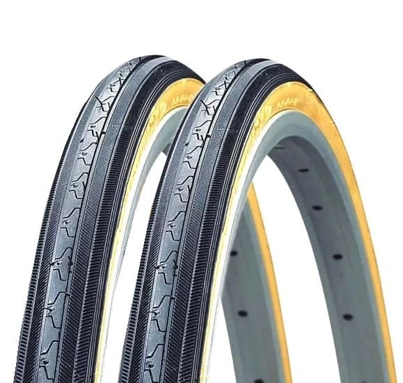 Generic 27x1-1/4 Gumwall Vintage Road Bike Tire Tube and Rim Strip Replacement Kit with Tire Levers