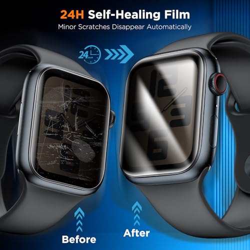 Image of LK 4 Pack for Apple Watch Screen Protector 40mm Privacy, [Anti-Spy] Upgrade Soft TPU Film Apple Watch 40mm Screen Protector Series 6 /5 /4 /SE, 3D Full Coverage, HD Ultra-thin Touch Sensitvie