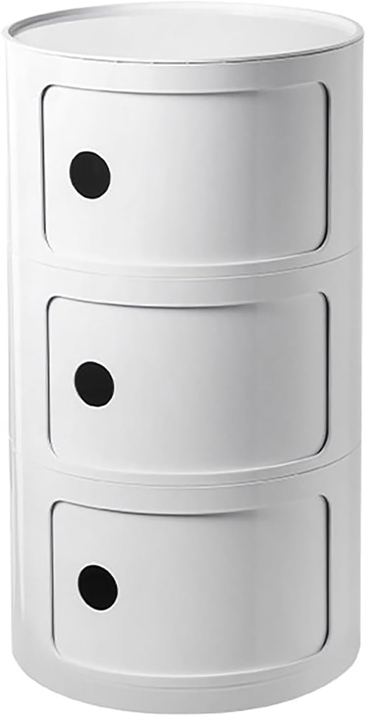 Amazon.com: Round Bedside Table 2/3/4 Tier -Plastic Nightstand Storage ...