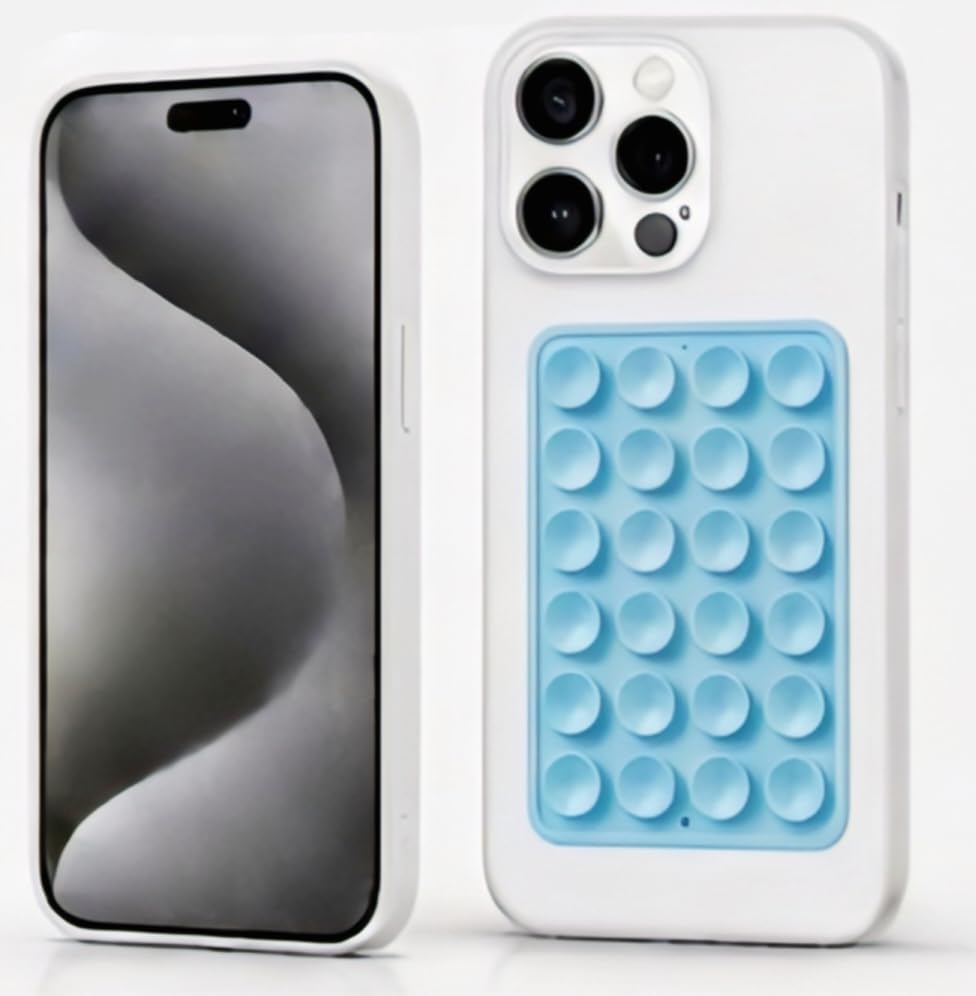 Dev Case Hub Hands-Free Silicone Suction Mobile Holder Pad – Anti-Slip Grip Mat for Mirror (Sky Blue, Universal Compatibility for All Smartphones)-image-16