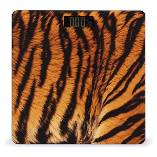 Báscula digital de baño con vidrio templado y pantalla LED miniatura 1