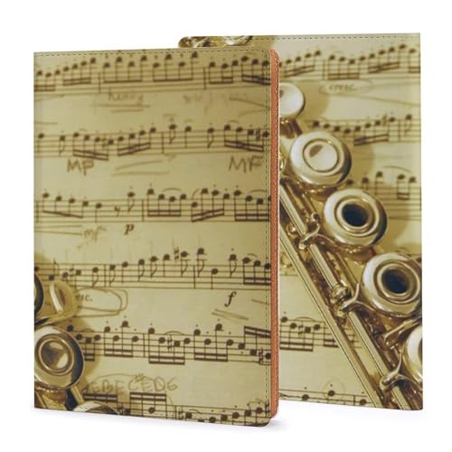 Couverture A5 en cuir synthétique robuste Flûte Music pour carnet élégant