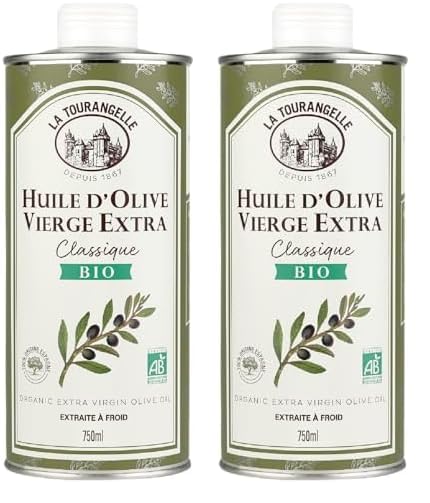 La Tourangelle - Huile d'Olive Vierge Extra BIO Classique - Bouteille 750ml - Origine Espagne (Lot de 2)