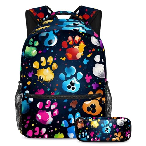 Sac à dos empreintes de pattes idéal pour les cours et les voyages