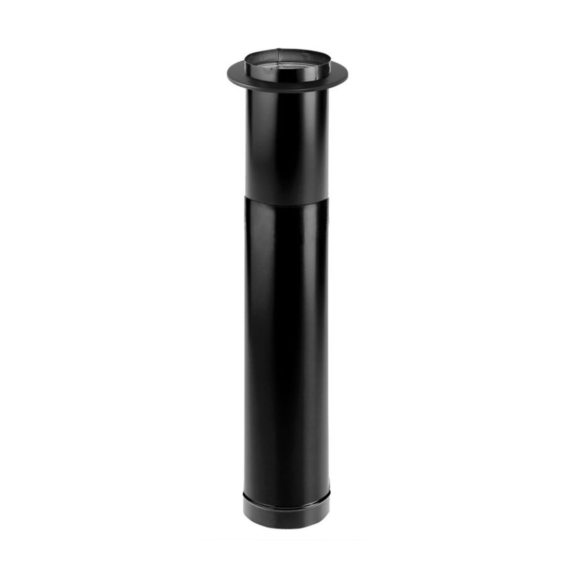 DuraVent 6DBK-TL DuraBlack Single Wall Telescoping Black Finishing Stove Pipe to Vent Smoke and Exhaust, 48 to 64 Inches Long by 6 Inch Diameter