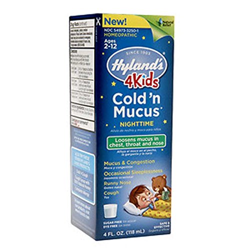 Cold Medicine for Kids Ages 2+ by Hyland's, Nighttime Cold 'n Mucus Relief