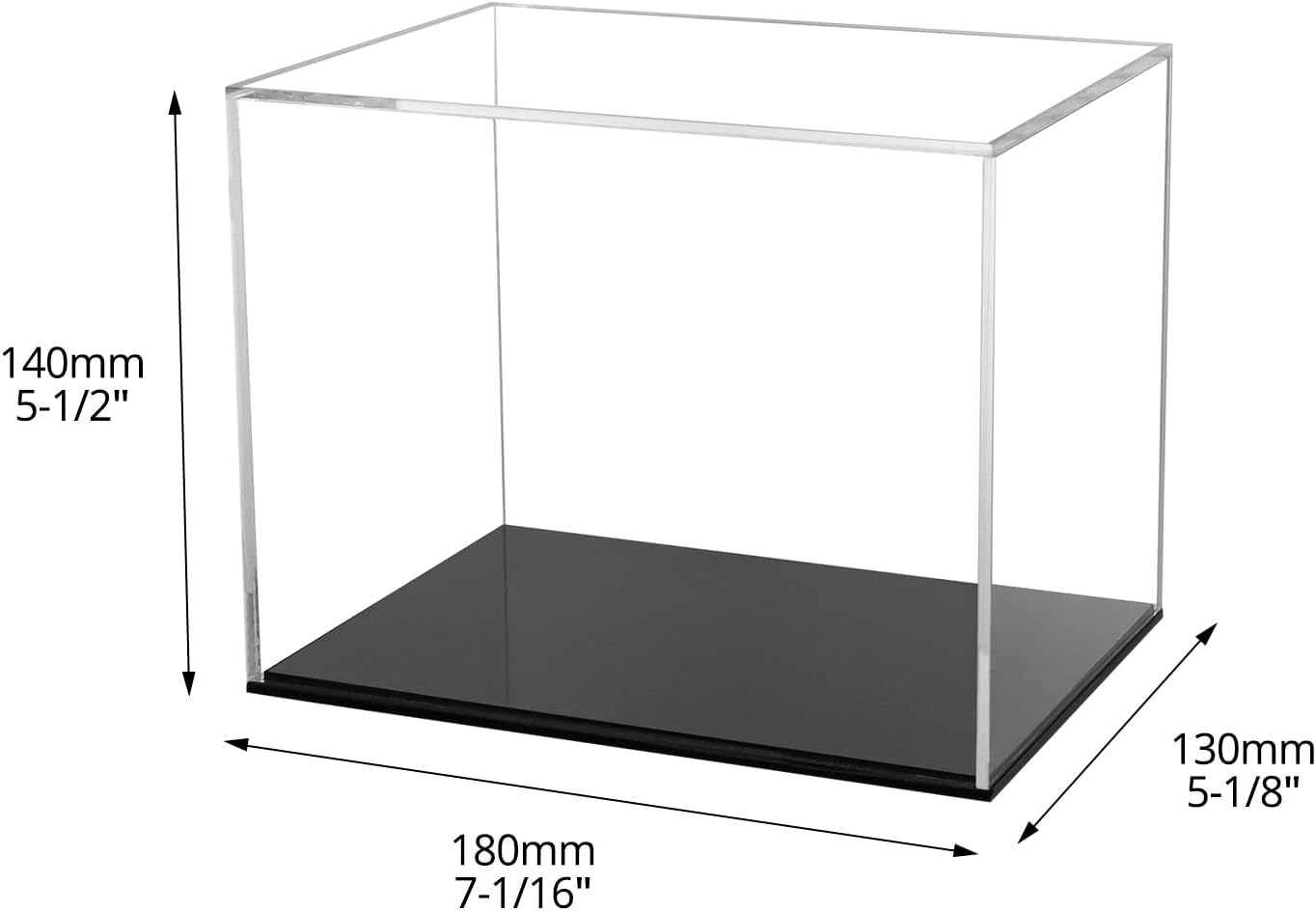 QWORK Acrylic Mini Helmet Display Case, Clear UV Protection Holder, Dustproof Storage Showcase for Collectibles, Jewelry, Figurines, and More, 7.2×5.1×5.5 Inches