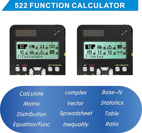 Image of iPepul Scientific Calculators with Notepad for Students, 552 Functions, Type-C Rechargeable Solar Math Calculator, 5-Line Display，School Supplies for Middle School, High School & College Students