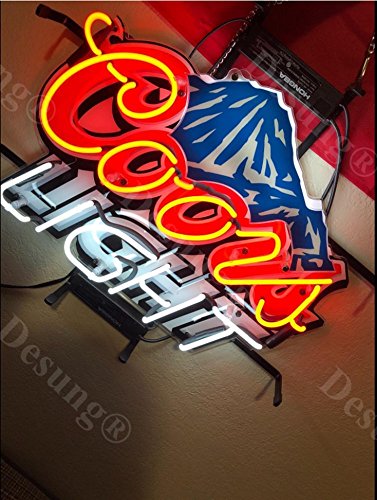 Image of 19 inchx15 inch Coor Lights Mountain Neon Sign Light HD Vivid Printing Technology Man Cave Beer Bar Pub Handmade Real Tube Lamp Handmade LED Neon Tubing Signs