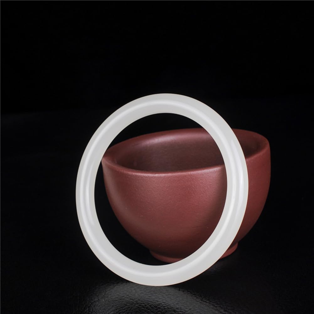 Brazalete de barra circular fina de jade blanco vintage Brazalete de jade clásico con luz de luna blanca Brazalete de la suerte para mujeres y niñas