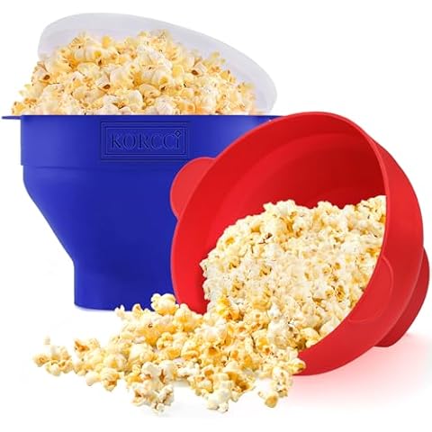 KORCCI Microwaveable Silicone Popcorn Popper Cover