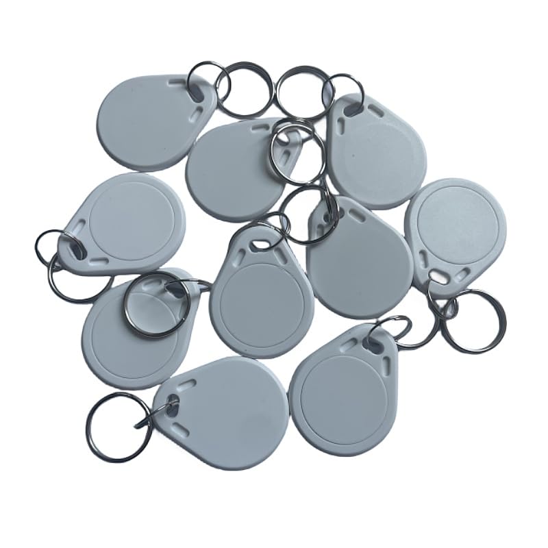 10pcs MF Classic 1K RFID Fob 13.56mhz ISO14443A Key for Hotel Door Entry Access Control... (white)