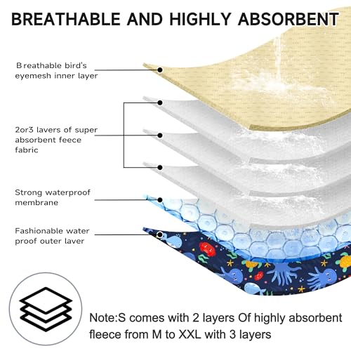 Image of 5 Pack Dog Diapers Male Reusable, Premium Belly Bands for Male Dogs, High Absorbing Male Dog Pee Wraps for Doggie in Incontinence or Excitable Urination and Training,Rabbit,XXL