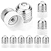 BUZIFU 10 Pcs Douille Ampoule E27 vers E14 Douille Ampoule à Visser en PC Résistant à Chaleur Transformateur de Douille pour LED Lampe Halogène Lampe à Economie d'Energie Ampoule fluorescente(Blanc)