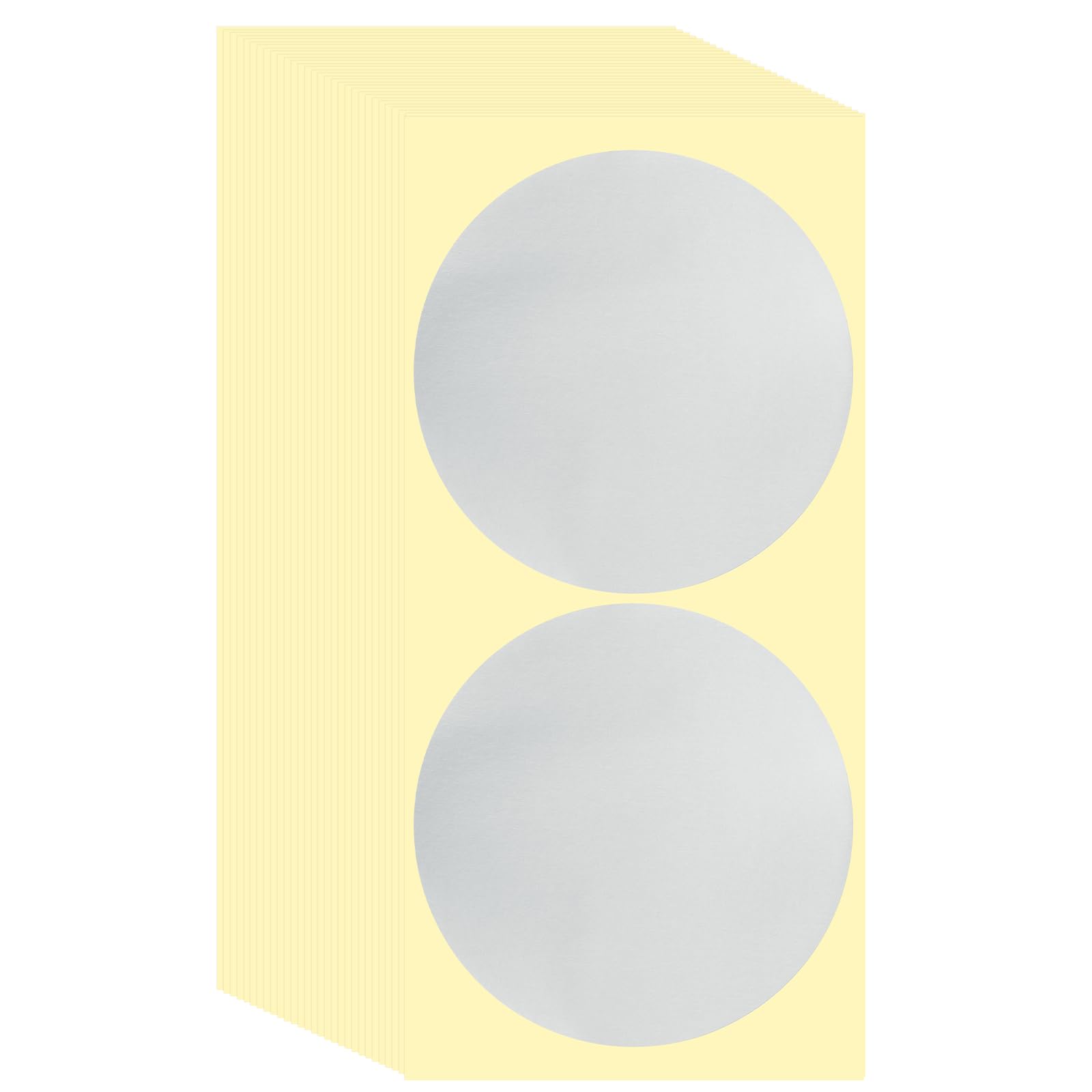 PATIKIL 120 Pcs Colored Dot Stickers Labels, 4 Inch Circle Price Stickers Self Adhesive Circle Tags Coding Labels for Office Business Yard Sale Garage Sale Home Decor, Silver
